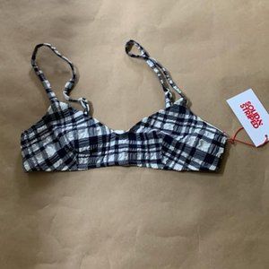 SOLID & STRIPED THE RACHEL MADRAS BIKINI TOP